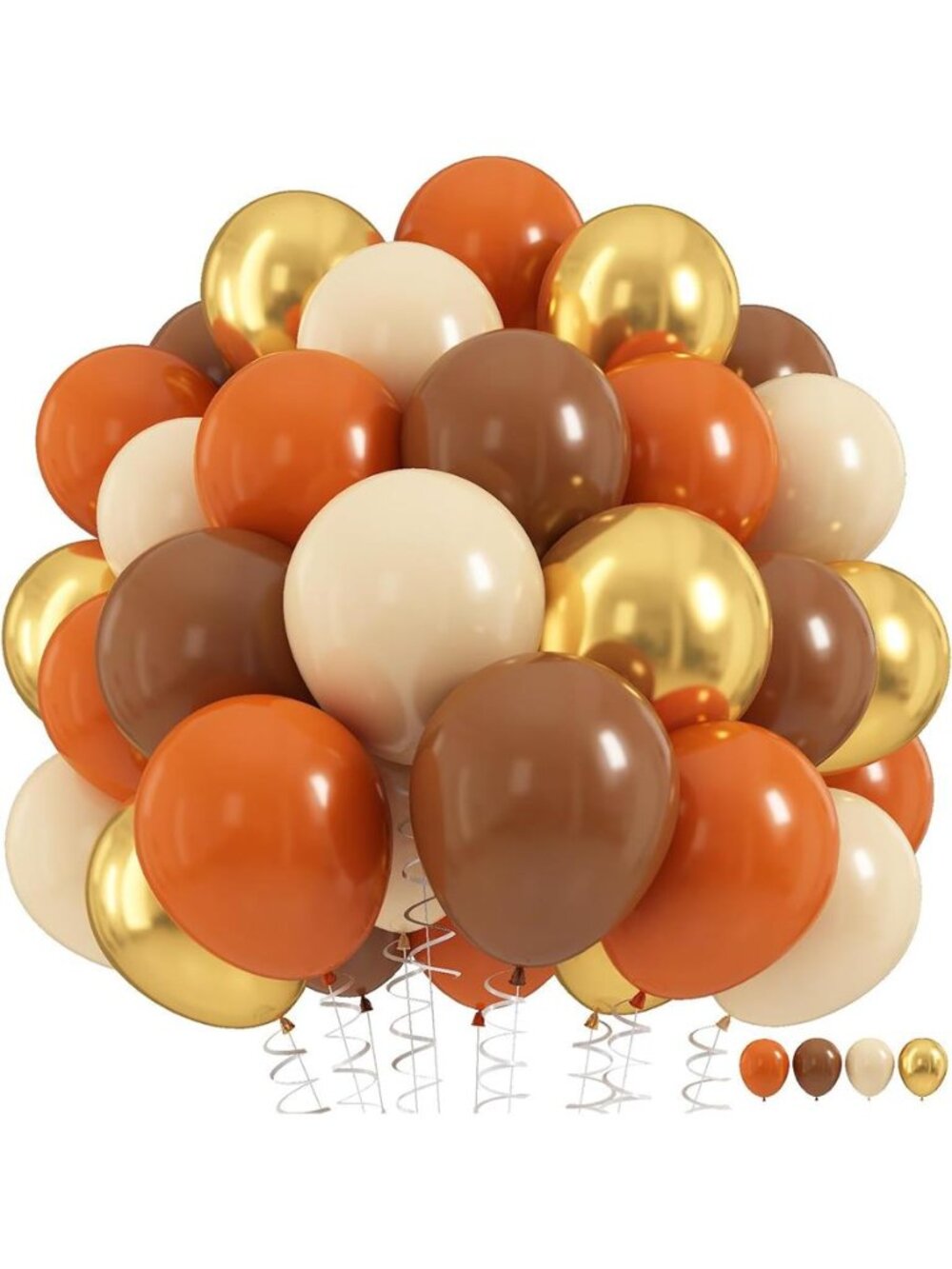Orange Brown Balloon for Thanksgiving Party Decoration